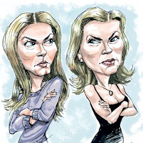 Feuding Sydney socialites, Hollie Nasser and Ellie Aitken.