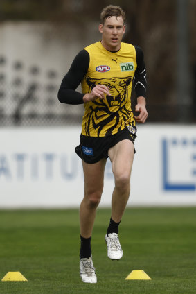 Tigers forward Tom Lynch had a quieter training session on Saturday.