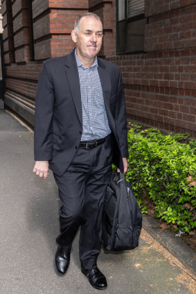 CEO of Homes Victoria Simon Newport arrives at the Supreme Court on Monday.