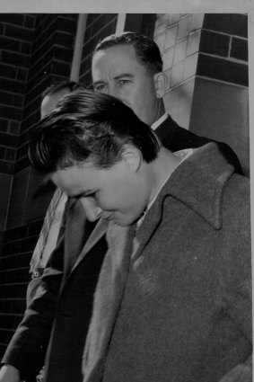 Accused murderer Sandra Andre Kane Willson outside court on June 10, 1959