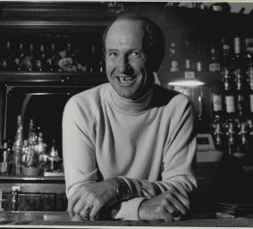 Debby’s husband Paul pictured behind the bar on April 22, 1985.