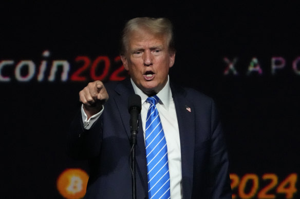 Donald Trump made a pitch to the Bitcoin 2024 conference on the weekend, although he once called bitcoin a “scam”.