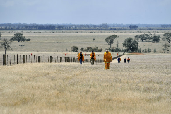 Line search for Krystal Fraser east of Pyramid Hill.