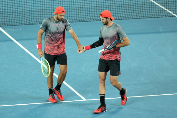 Simone Bolelli and Andrea Vavasorri of Italy tonight.