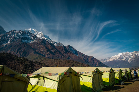 Pangboche, at 4000m, is a “grandstand to grandeur”.