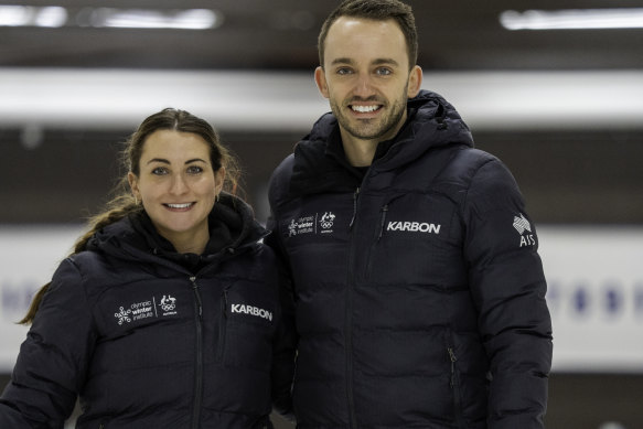 Australian curlers Dean Hewitt and Tahli Gill.