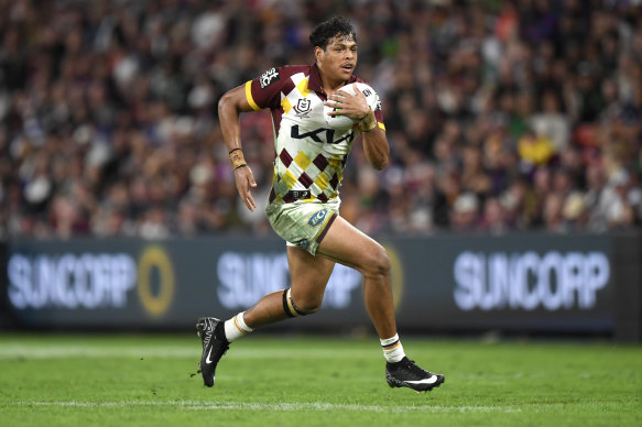 Selwyn Cobbo was brilliant for the Brisbane Broncos at fullback against the Manly Sea Eagles.