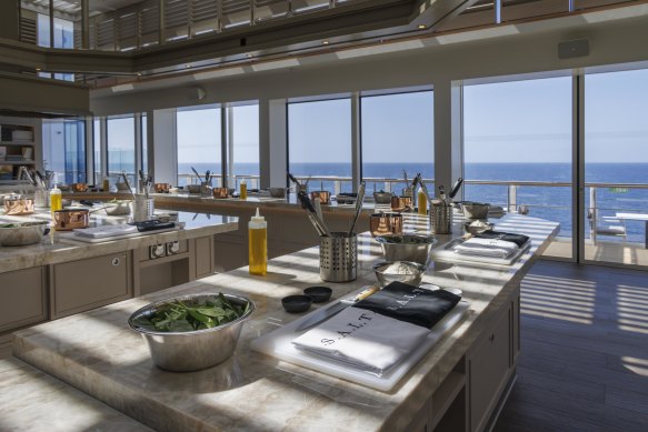 Cooking classes and chef’s table dinners take place in the airy SALT Lab.