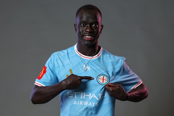 New Melbourne City signing Awer Mabil.