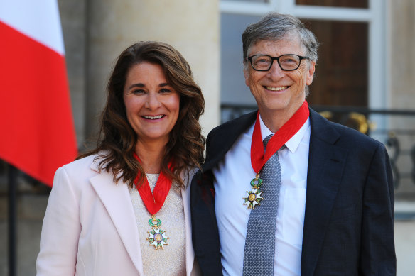 Melinda French Gates with ex-husband Bill. She’s said his relationship with Jeffrey Epstein contributed to their divorce.