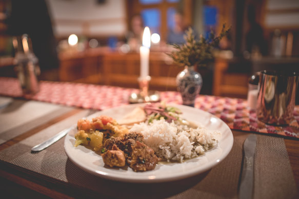 Hearty meals for trekkers prepared by World Expeditions cooks in the new camps.