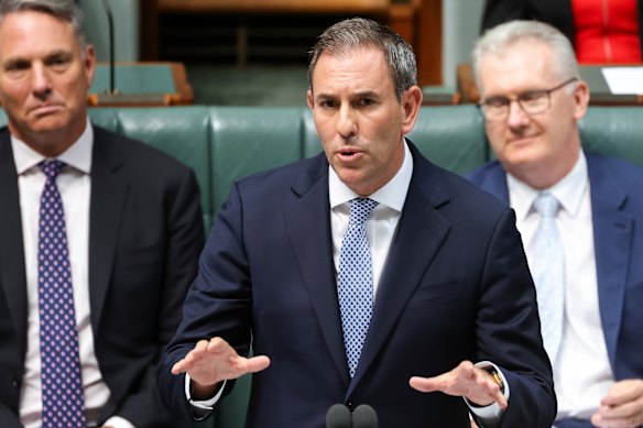 Treasurer Jim Chalmers announced that government spending had risen. 