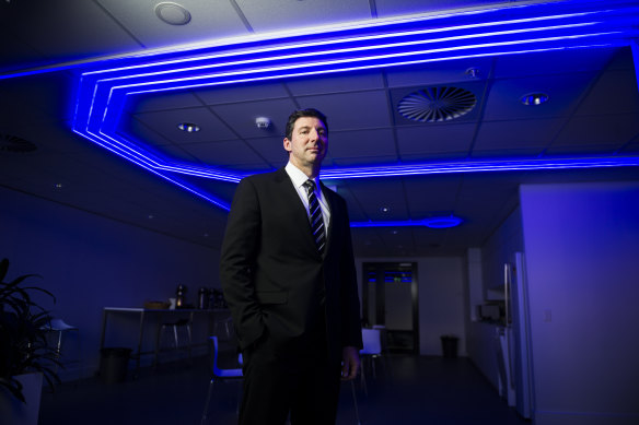 Cyber expert Nigel Phair in the new cyber security centre at UNSW. 