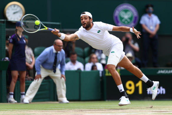 Matteo Berrettini clinched the first set but it was all downhill from there.