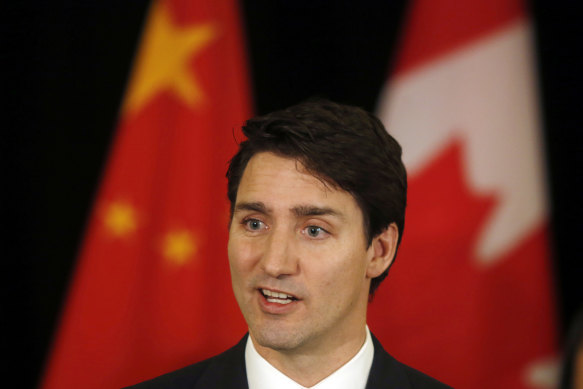 Canadian Prime Minister Justin Trudeau in Beijing in 2017.