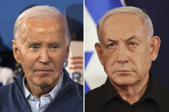 US President Joe Biden and Israel Prime Minister Benjamin Netanyahu.