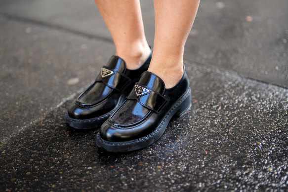 A chunky loafer is a simple nod to the ’70s.