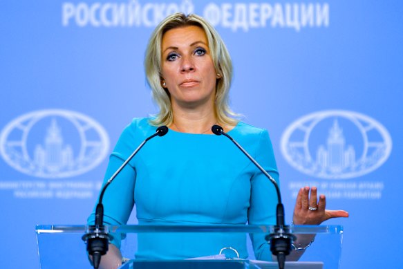 Russian Foreign Ministry spokeswoman Maria Zakharova.