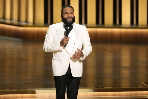Host Anthony Anderson opens the 75th Primetime Emmy Awards. 