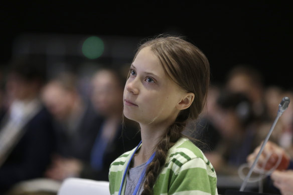 Swedish climate activist Greta Thunberg in Madrid last week.