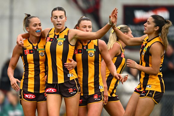 Aine McDonagh and her Hawthorn teammates impressed at Windy Hill.