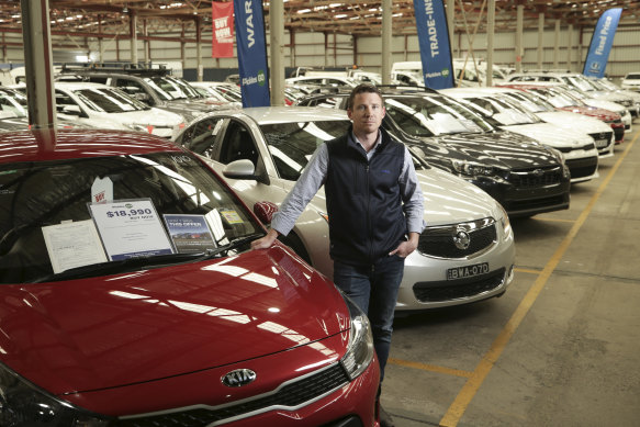Liam Baverstock, branch manager of Pickles in Canberra, has seen prices surging for used cars.