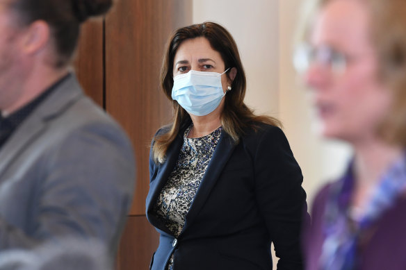 Queensland Premier Annastacia Palaszczuk predicted 70 per cent of eligible Queenslanders would have received their first dose of a vaccine by the end of this week.