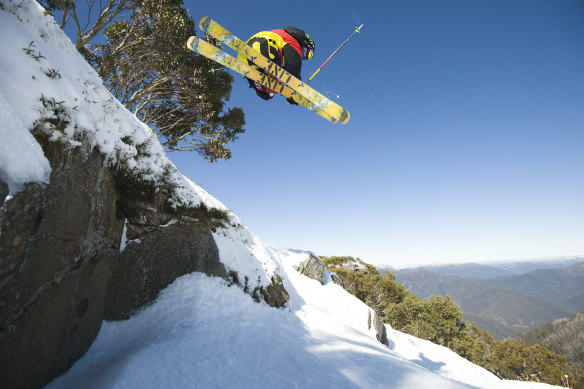 Skiing above it all at Mount Buller.