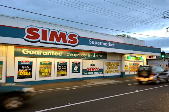 Sims Supermarket pictured in 2008.