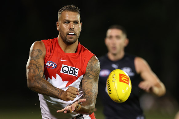 Lance Franklin's powers are waning - but that's to be expected from a 36-year-old, says his trainer John Longmire.