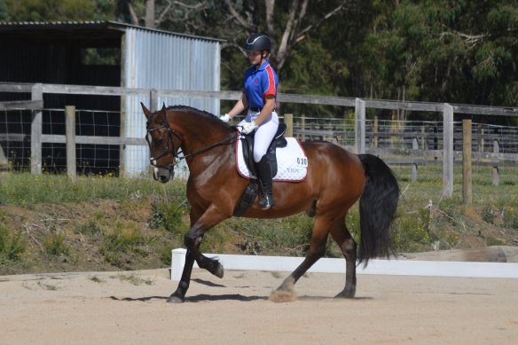 Deborah Jernejcic, riding her horse Mac, scored a 47 for equine studies.