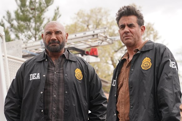 Dave Bautista and Bobby Cannavale in Trap House.