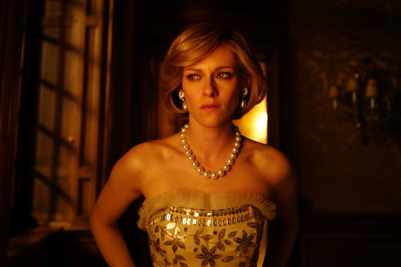 Kristen Stewart as Princess Diana in Spencer.