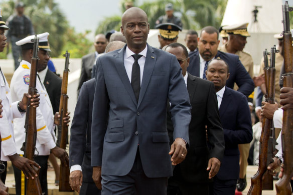 Haiti’s President Jovenel Moise, pictured in 2018, has been assassinated at his home.