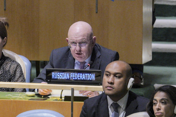 United Nations Ambassador from Russia, Vasily Nebenzya. 