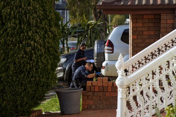 Police forensics are investigating a shooting on Runcorn Street, St Johns Park, on Tuesday night, the latest in a spate of shootings across the city. 