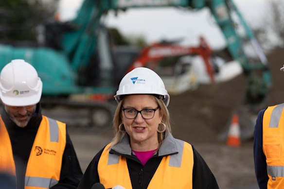 Jacinta Allan, pictured in August 2023, when she was state Labor minister responsible for Victoria’s Big Build program. 