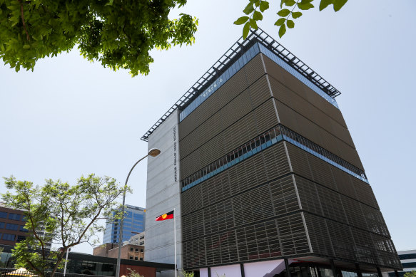 The 17-storey Arthur Phillip High School in Parramatta opened last year.