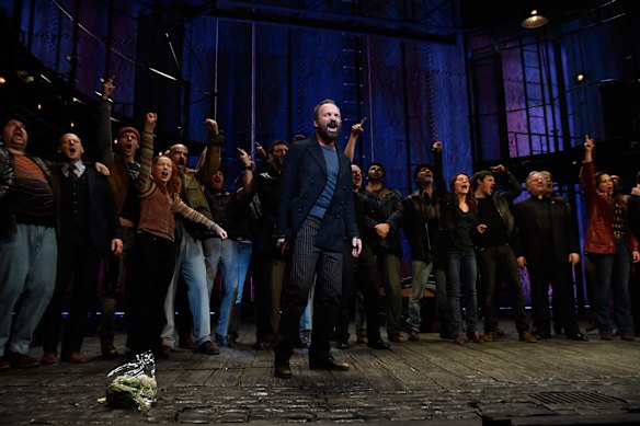Sting and the cast of The Last Ship performing in New York in 2015.