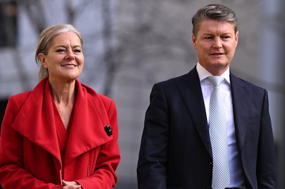 Attorney-General Sonya Kilkenny and Premier Ben Carroll on Tuesday.