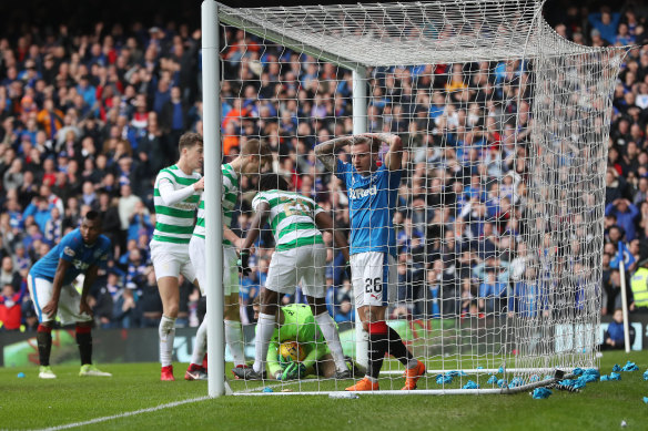 Jason Cummings has played in some big games, including this Old Firm derby for Rangers in 2018.