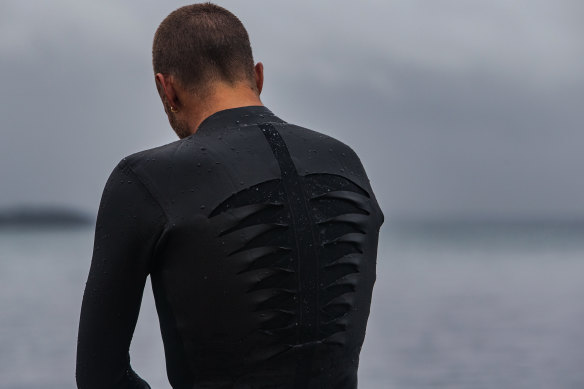 This Haydenshapes and Dion Lee wetsuit: the closest you can get to growing gills. 