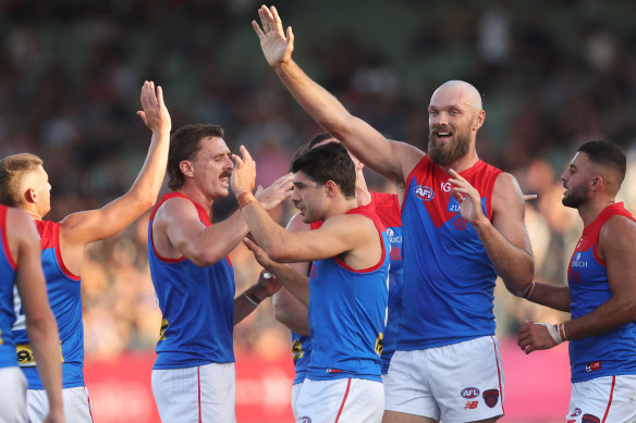 Max Gawn gets in the mood.