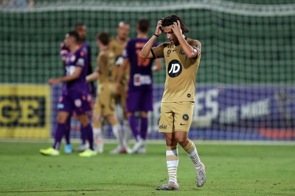 Daniel Georgievski of the Wanderers laments yet another defeat for the Western Sydney outfit. 