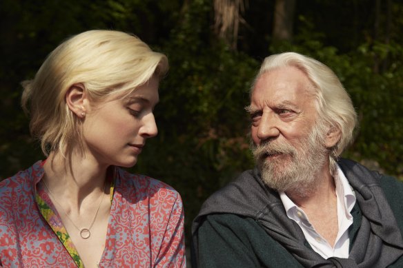 An actor of 85 brings his past with him: Elizabeth Debicki with Donald Sutherland as artist Jerome Debney. 