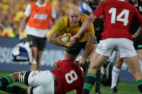 Stephen Moore in action in 2013 against the British and Irish Lions.