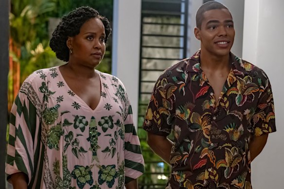 Belinda (Natasha Rothwell) and her son Zion (Nicholas Duvernay). It’s Zion who finds the floating body in episode one.