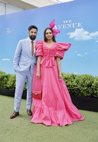 Sharon & Ankur Johal. Caulfield Cup Day Saturday 15 October 2022 