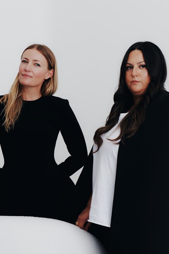 We Wear Australian co-founder Kelly Atkinson (left) with designer Mariam Seddiq.