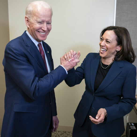 Biden and Harris as running mates last August.